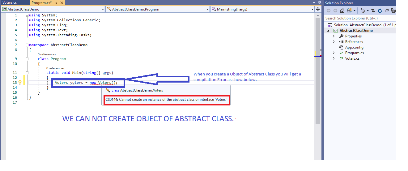 What is Abstract Class in C ? explain abstract class in C MakeMyCodes